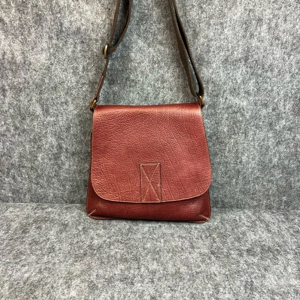 Elegant Messenger Bag Unisex Shoulder Bag Genuine Leather Made In Italy Maroon